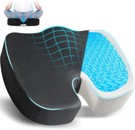 Econour Gel Seat Cushion For Pressure Relief Cushion For Sciatica Seat Cushions