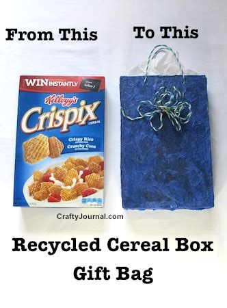 How To Make Gift Bags From Recycled Cereal Boxes