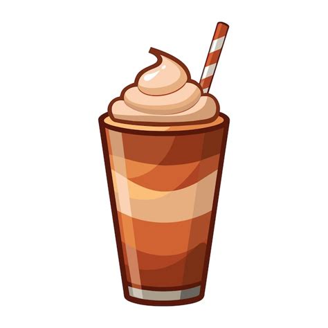 Decadent Chocolate Delight Isolated Milkshake Premium AI Generated Vector