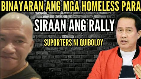 Bistado Isang Vlogger Binayaran Ang Mga Homeless Para Siraan Rally Ng