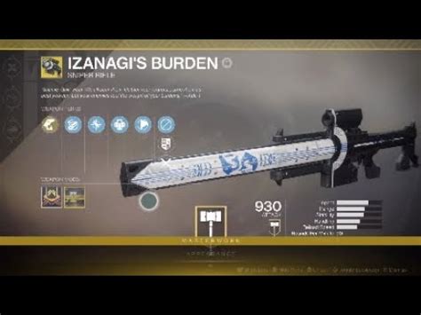 Destiny Izanagi S Burden Catalyst To Masterwork