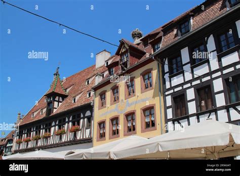 Half Timbered Houses In Obernai In Alsace France Stock Photo Alamy