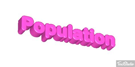 Population Word Animated GIF Logo Designs