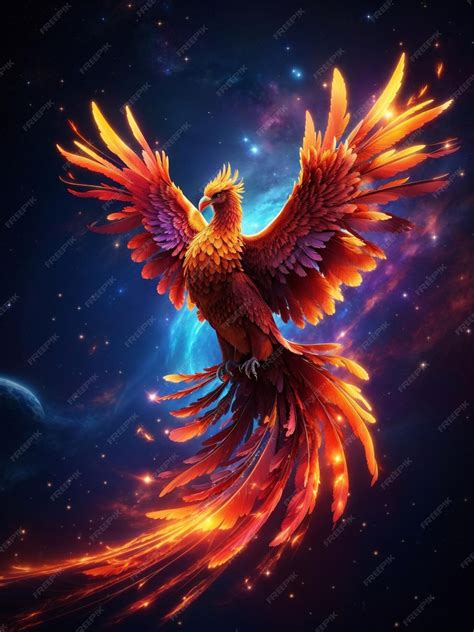 Premium Photo A Majestic Phoenix Bird