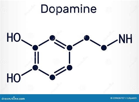 Dopamine DA Molecule It Is Monoamine Neurotransmitter Neuromodulator