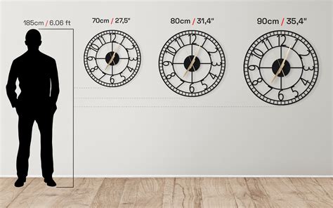 Metal Wall Clock With Numbers, Trendy Home Decor, Modern Wall Clock ...