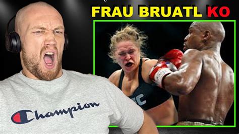 BRUTAL Wenn Frauen gegen Männer kämpfen Profi MMA Kämpfer reagiert