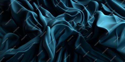 Premium AI Image | Blue fabric in a black background