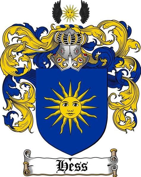 Hess Coat of Arms / Hess Family Crest | Coat of arms, Family crest, Arms