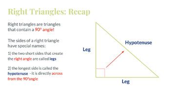 PEARDECK LESSON Right Triangles Trigonometry Pythagorean Theorem Review