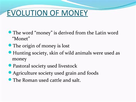 Evolution Of Money Ppt