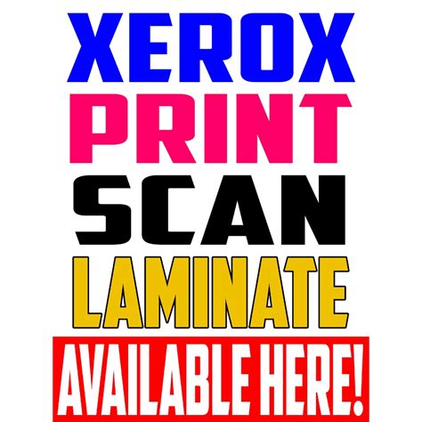 Print Xerox Scan Laminate Rush Id Photo Print Tarpaulin Signage