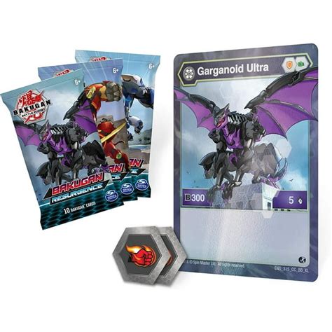 Bakugan Colección De Cartas Deluxe Battle Brawlers Con Jumbo Foil Garganoid Ultra Card P