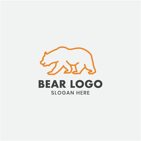 Bear Logo Template Line Art Bear Bear Logo Icon 5492189 Vector Art At Vecteezy