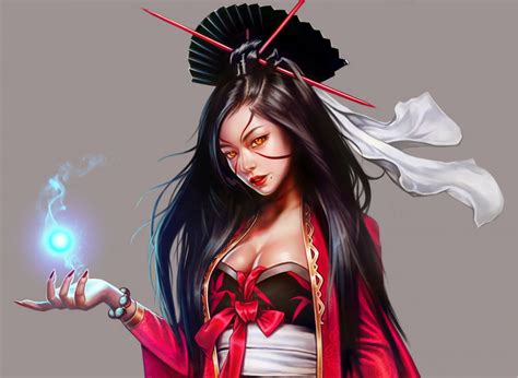 Wallpaper Illustration Fantasy Art Anime Asian Black Hair Person