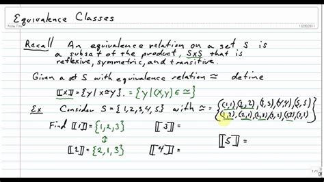 Equivalence Classes YouTube