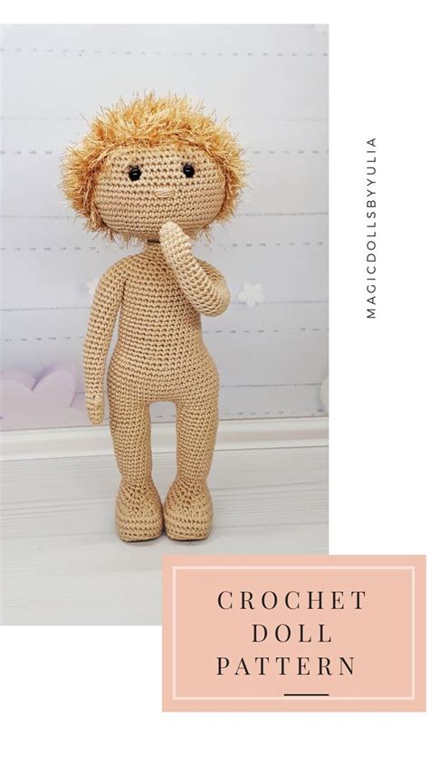 A Crochet Doll Is Shown With The Words Crochet Doll Pattern