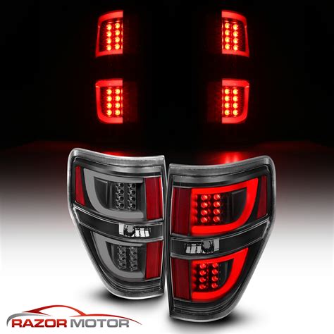 Black Led Bar Tail Light Pair For Ford F F Stx Xl Xlt