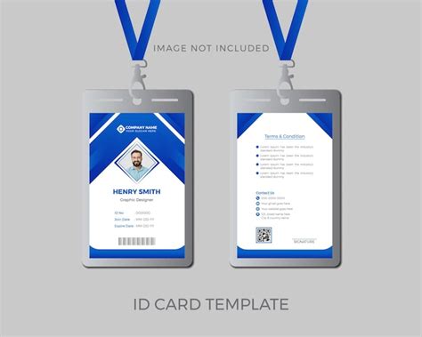 Premium Vector | Vector corporate id card template