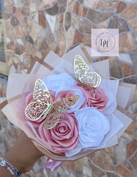 Mini Ramo De Rosas Eternas Diy Ribbon Flowers Ribbon Rose Bouquets