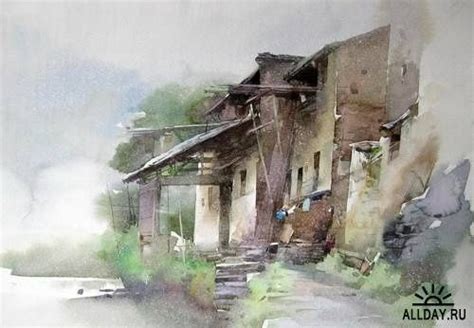 Liu Yi Liu Yi Pinterest Watercolor Architecture Water Painting