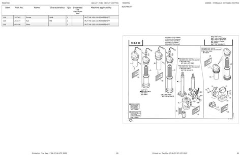 Manitou Telehandler Mlt Lsu Powershift Parts Catalog