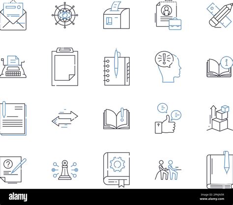 Data Analysis Line Icons Collection Analytics Visualization