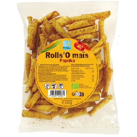 Rolls O Mais Paprika Bio 125g Pural Mr Vegan No 1 Vegan