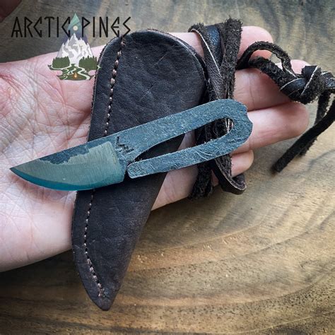 JERA Bushcraft Knife Hand Forged Neck Knife High Carbon Etsy