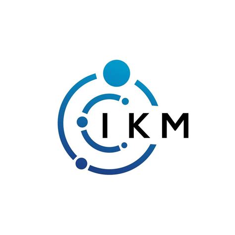 Diseño De Logotipo De Tecnología De Letras Ikm Sobre Fondo Blanco Ikm Creative Initials Letter