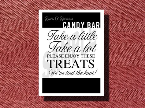 Wedding Candy Bar Sign