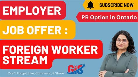 Employer Job Offer Foreign Worker Stream Oinp Youtube