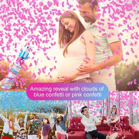 Buy Tamsan Premium Gender Reveal Confetti Cannon Set Of 4 Mixed 2