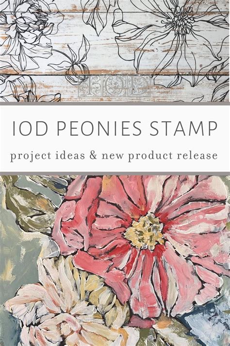 IOD Peonies Stamp April 2021 Iron Orchid Designs New Product Release