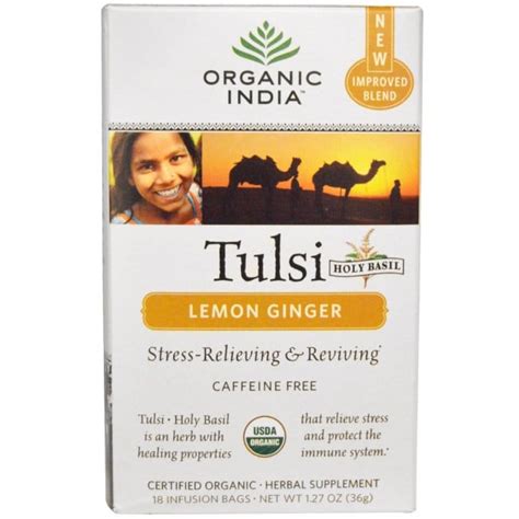 Tulsi Tea Lemon Ginger By Organic India