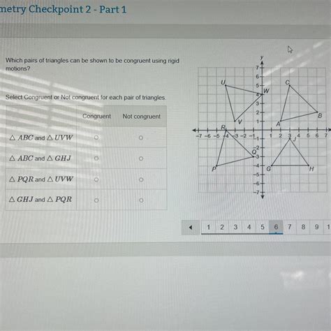 Which Pairs Of Triangles Can Be Shown To Be Congruent Using Rigid