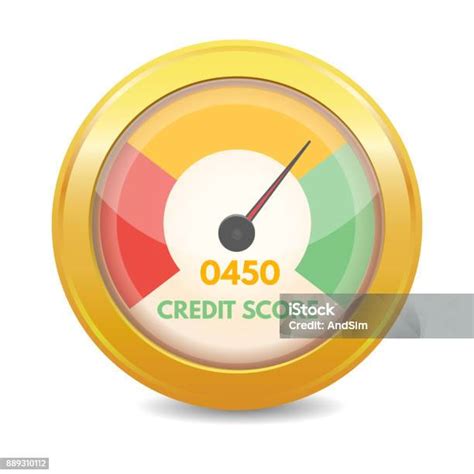 Credit Score Gauges Minimum And Maximum Concept Vector Illustration