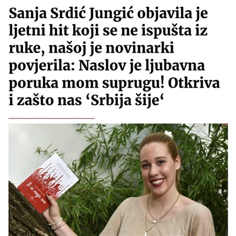 Slobodna Dalmacija Sanja Srdić Jungić objavila je ljetni hit koji se