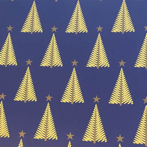 PAPEL DE REGALO AZUL ARBOL CON ESTRELLA Ecadesign