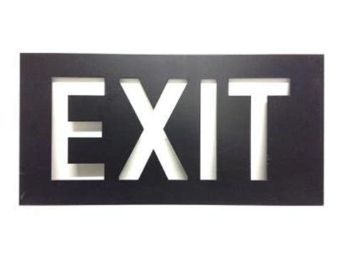 Steel Exit Sign 05mm Industrial Template Re Useable Stencil Etsy