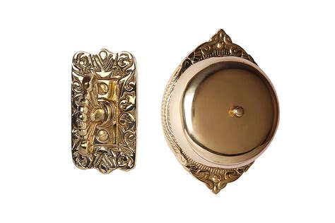 Twist Hand-Turn Solid Brass Wireless Mechanical Doorbell Chime in ...