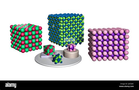 ionic crystal forms illustration stock photo alamy