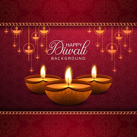 Elegant Happy Diwali Decorative Red Background 249540 Vector Art At