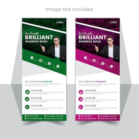 Premium Vector Corporate Business Roll Up Or Stand Banner Template