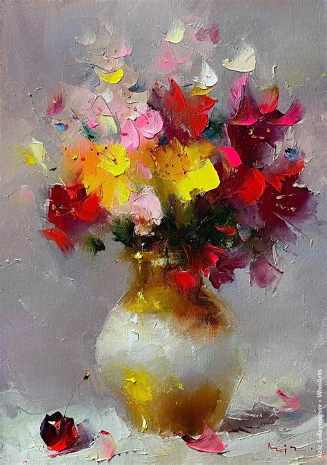 Aziz Sulaymanov Abstract Flower Art Floral Art Paintings Flower Art