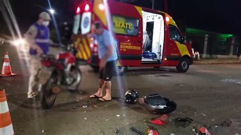 Motociclista Fica Ferido Em Acidente Na Esquina Das Ruas Salgado Filho