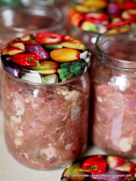 Several Jars Filled With Food Sitting On Top Of A Table