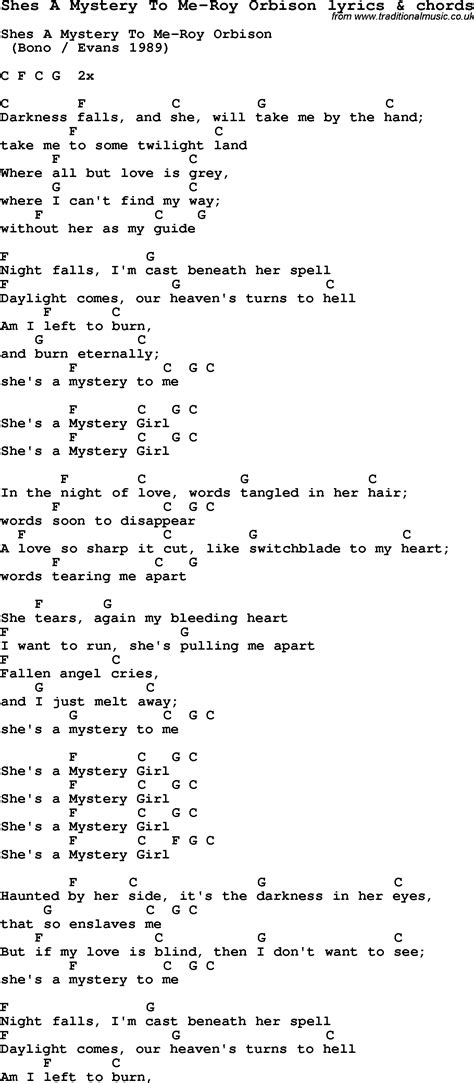 Roy Orbison Mystery Girl Lyrics