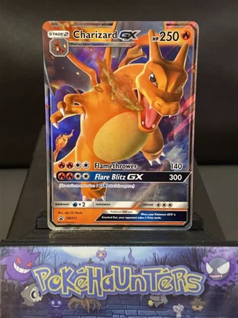 Pokemon Card Charizard Gx Sm Hidden Fates Promo Half Art Near Mint