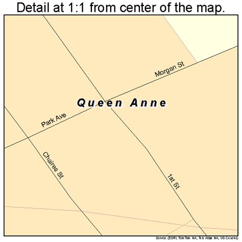 Queen Anne Maryland Street Map 2464500